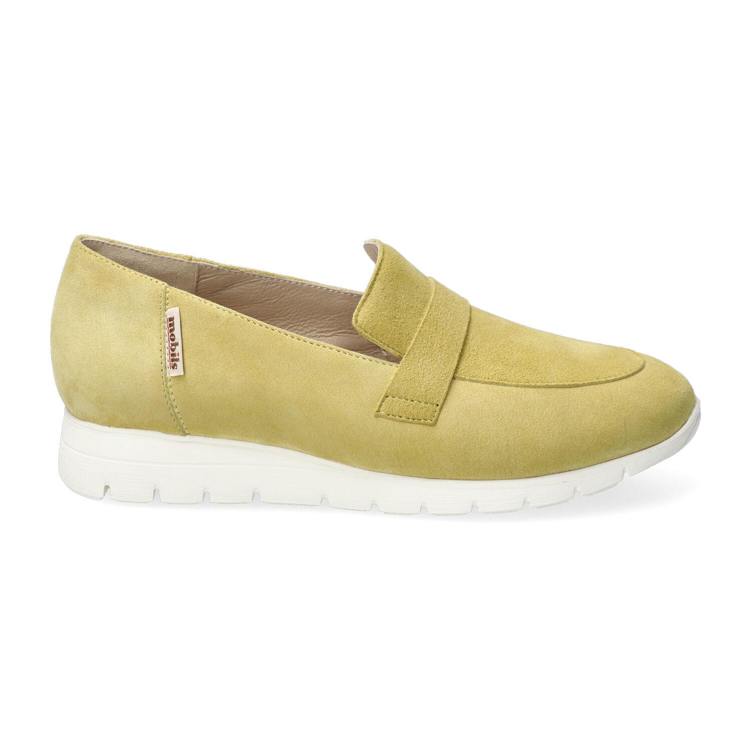 mocassins femme modèle Dixie jaune citron - Mephisto